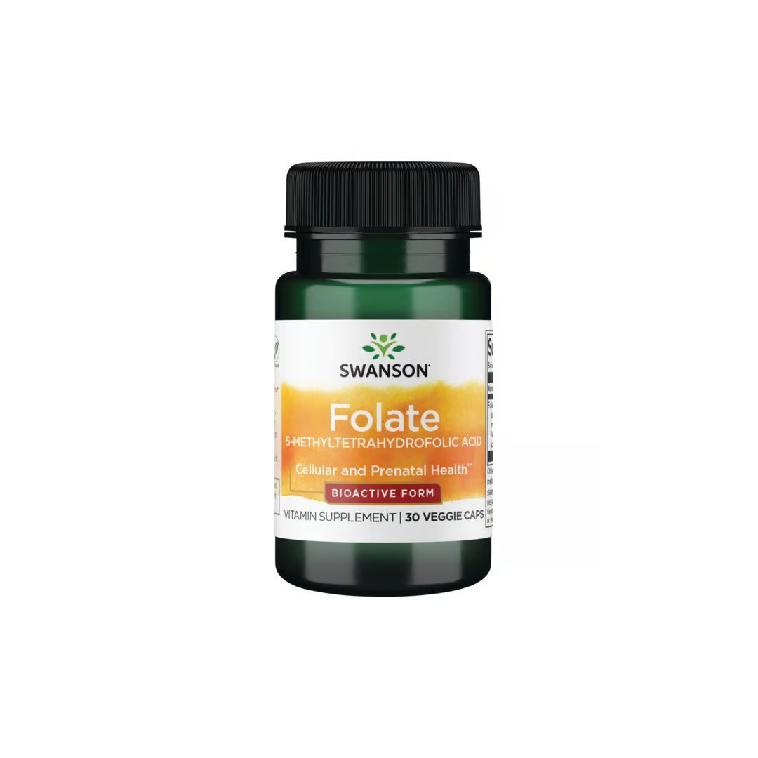 Folsäure 5-MTHF 400 mcg 30 Veggie-Kapseln Swanson Health Products