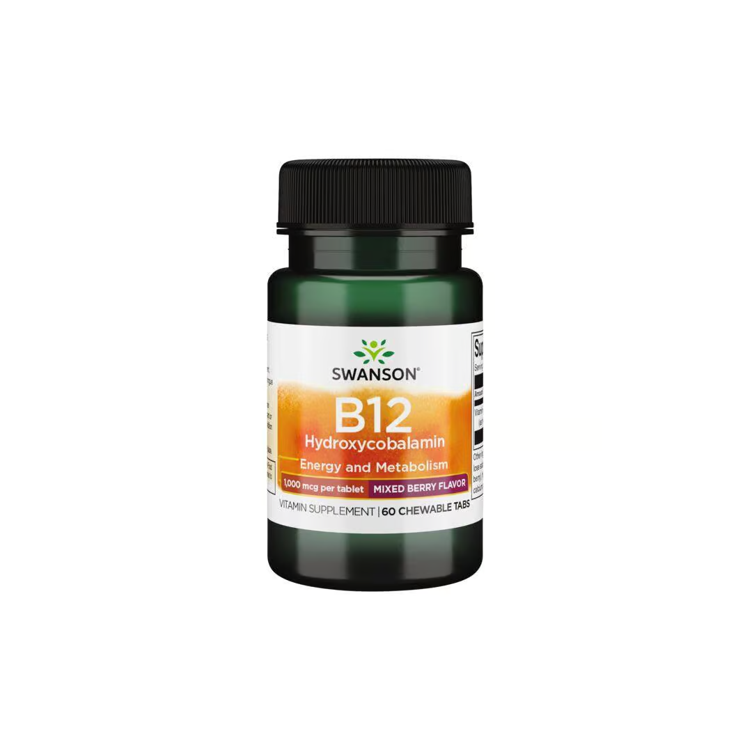 Vitamin B-12 Hydroxycobalamin 1000 mcg 60 Kautabletten Swanson Health Products